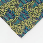 Jugendstil Pfau Nahtloses Muster | Vintage Fleecedecke (Ecke)