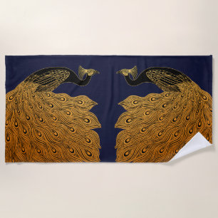 Jugendstil Pfau Will Bradley Strandtuch