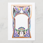 Jugendstil-Pfauendesign (Vorderseite)