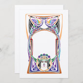 Jugendstil-Pfauendesign (Vorne/Hinten)