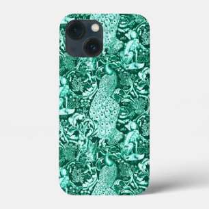Jugendstil-Pfauendruckerei, Türkis und Aqua Case-Mate iPhone Hülle