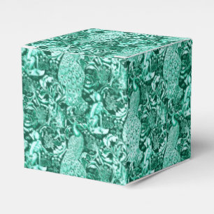 Jugendstil-Pfauendruckerei, Türkis und Aqua Geschenkschachtel
