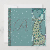 Jugendstil-Pfauenessen Einladung (Rückseite)