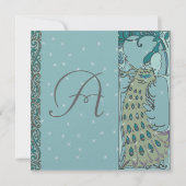 Jugendstil-Pfauenessen Einladung (Rückseite)