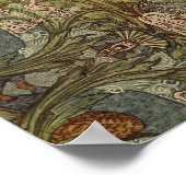 Jugendstil-Pfauenpfau Poster (Ecke)