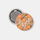 Jugendstil-Pfirsichblüten-Ornament Magnet (Vorderseite/Rückseite)
