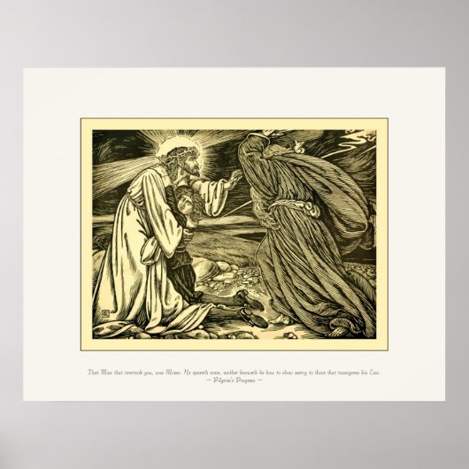 Jugendstil Pilgrim's Progress ~ Vintage Kunst Poster (Vorne)