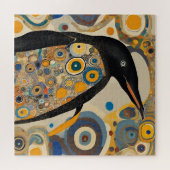 Jugendstil Pinguin  Puzzle (Horizontal)
