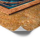 Jugendstil-Poppies in Coppery Mucha Rahmen Poster (Ecke)