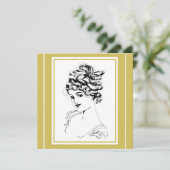 Jugendstil-Portrait Lady 1917 Hi-Def Print (Stehend Vorderseite)