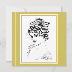 Jugendstil-Portrait Lady 1917 Hi-Def Print