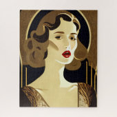 Jugendstil-Portrait Puzzle (Vertikal)
