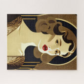Jugendstil-Portrait Puzzle (Horizontal)