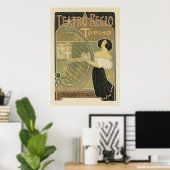 Jugendstil-Poster - Teatro Regio Poster (Heimbüro)