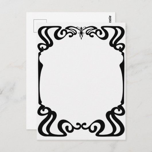 Jugendstil Postkarte (Vorne/Hinten)