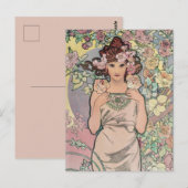 Jugendstil Postkarte (Vorne/Hinten)