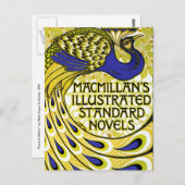 Jugendstil-Postkarte: PfauenIllustration Postkarte (Vorne/Hinten)