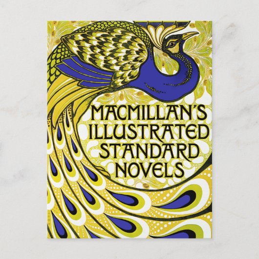 Jugendstil-Postkarte: PfauenIllustration Postkarte (Vorderseite)
