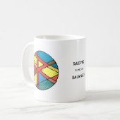 Jugendstil-Raidho-Runen-Tasse – BALANCE! Kaffeetasse (Vorderseite Links)