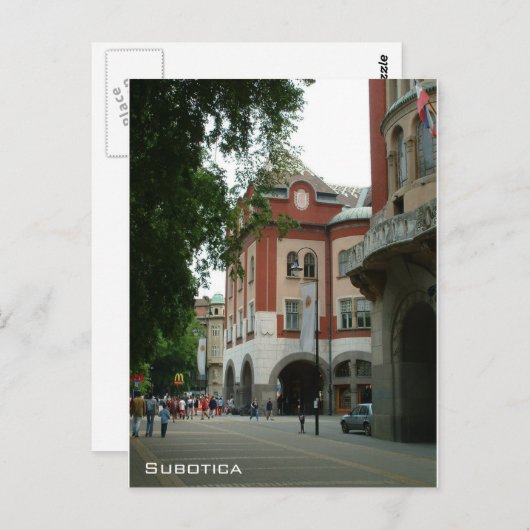 Jugendstil-Rathaus - Subotica Postkarte (Vorne/Hinten)