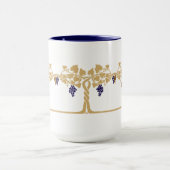 Jugendstil-Reben-Schablonen-Fries-Muster Tasse (Zentrum)