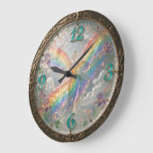 Jugendstil-Regenbogengöttin Iris Große Wanduhr (Winkel)