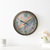 Jugendstil-Regenbogengöttin Iris Große Wanduhr (Zuhause)
