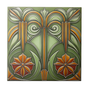 Jugendstil-Reproduktion Fliese
