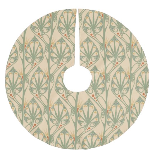 Jugendstil, Retro-Tapete-Design. Polyester Weihnachtsbaumdecke (Vorderseite)