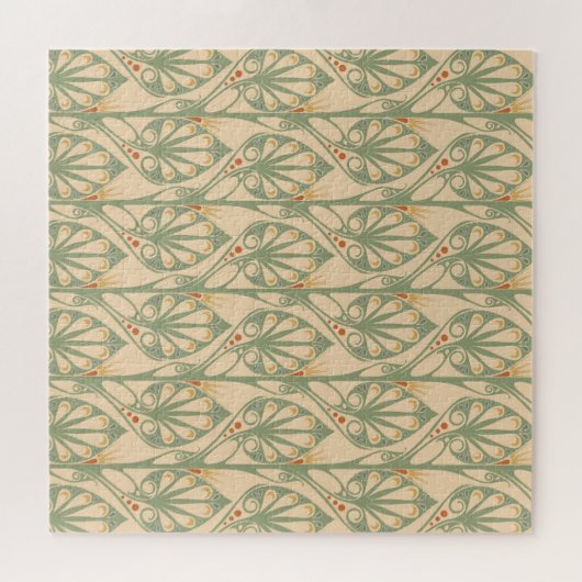 Jugendstil, Retro-Tapete-Design. Puzzle (Horizontal)