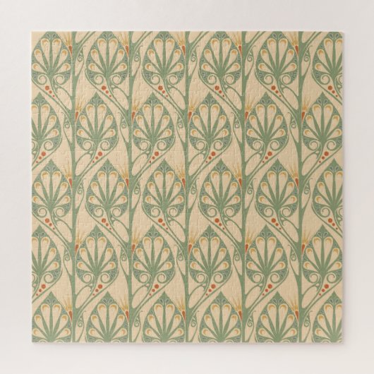 Jugendstil, Retro-Tapete-Design. Puzzle (Vertikal)