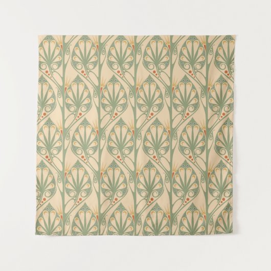 Jugendstil, Retro-Tapete-Design. Wandteppich (Vorderseite)