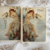 Jugendstil Romantische Hochzeitskarte Grapevine Einladung