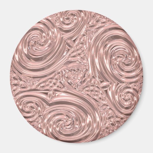 Jugendstil rosa elegante abstrakte viktorianisch magnet (Vorne)