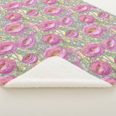 Jugendstil-Rosa-Rainunculus Sherpadecke (3/4)
