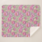 Jugendstil-Rosa-Rainunculus Sherpadecke (Vorderseite (Horizontal))