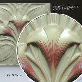 Jugendstil-Rosé-Alabaster-Blumenmuster Fliese