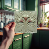 Jugendstil-Rosé-Alabaster-Blumenmuster Fliese