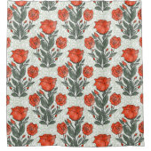 Jugendstil-Rose Duschvorhang (Vorderseite)