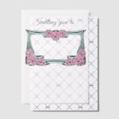 Jugendstil-Rose Pergament Einladungen (Versetzt (Einladung))