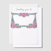 Jugendstil-Rose Pergament Einladungen (Versetzt)