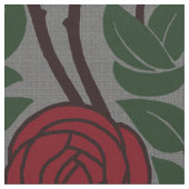 Jugendstil-Rose Stoff (Nahaufnahme)