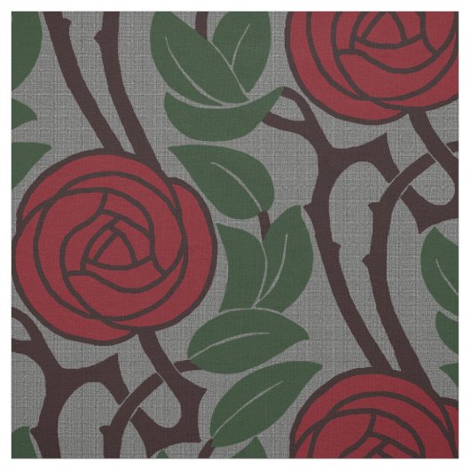 Jugendstil-Rose Stoff (Muster)