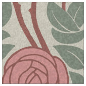 Jugendstil-Rose Stoff (Nahaufnahme)