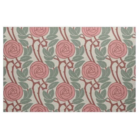 Jugendstil-Rose Stoff (Fat Quarter (45,7 x 55,9 cm))