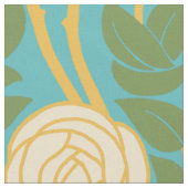 Jugendstil-Rose Stoff (Nahaufnahme)