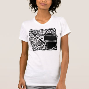 Jugendstil-Rose und Wassersport T-Shirt