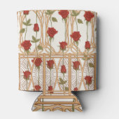 Jugendstil-Rose: Vintag warm Dosenkühler (Rückseite)