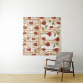 Jugendstil-Rose: Vintag warm Wandteppich (Beispiel (Horizontal))