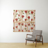 Jugendstil-Rose: Vintag warm Wandteppich (Beispiel)